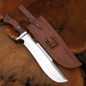 Ironwood Hunter Bowie Knife – Razor Sharp Stainless Steel Hunting Knife with Ergonomic Wooden Handle | Camping, Survival & Outdoor Blade